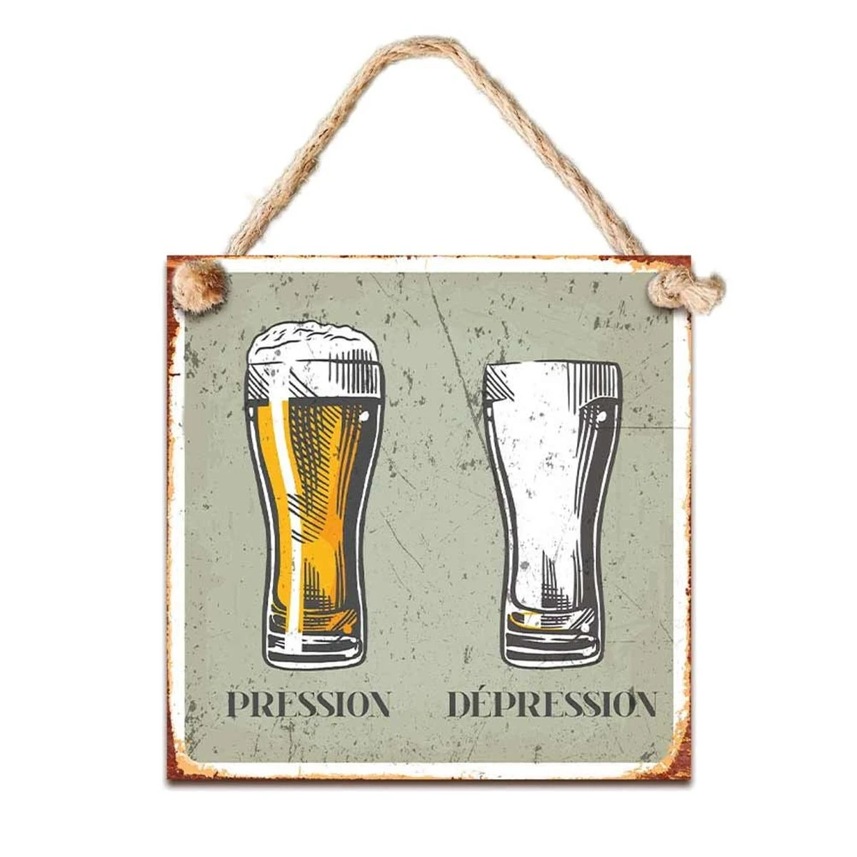Plaque Décorative Bières - Pression Dépression 20 Cm – Image 2