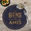 Set De Table Rond En Toile De Jute - Les Bons Moments Entre Amis