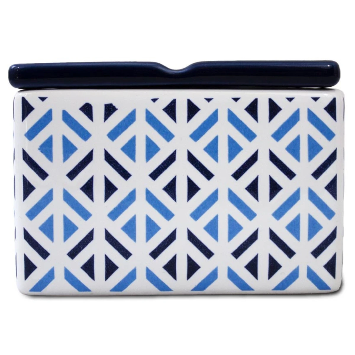 Cendrier Marocain Blanc Et Bleu En Céramique – Image 2