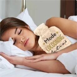 Bouillotte Fourrure Mode Cocooning Activé - Beige