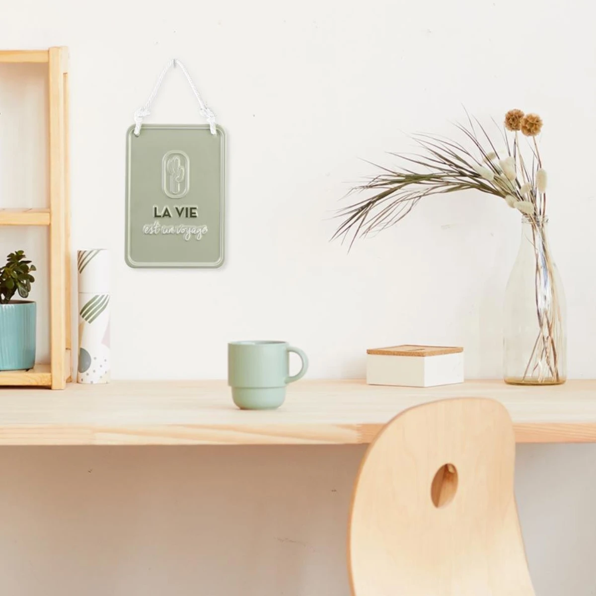 Plaque Décorative Relief En Métal - La Vie Est Un Voyage