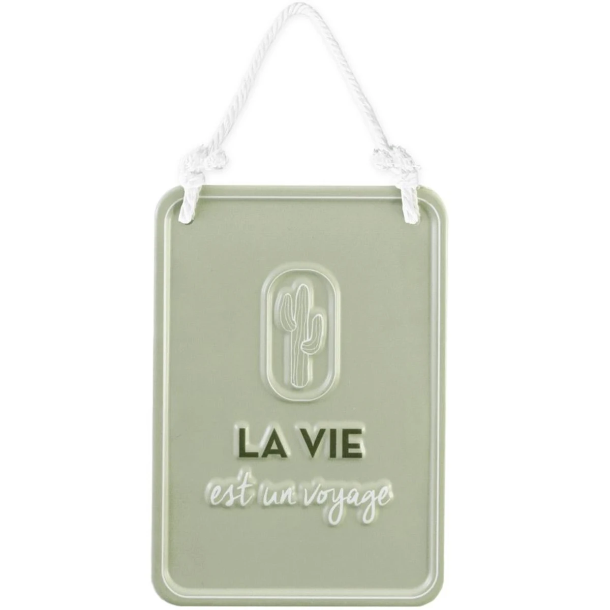 Plaque Décorative Relief En Métal - La Vie Est Un Voyage – Image 2