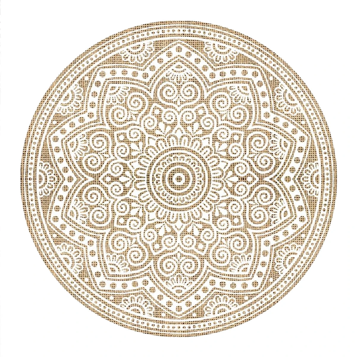 Set De Table Rond En Toile De Jute - Mandala – Image 2