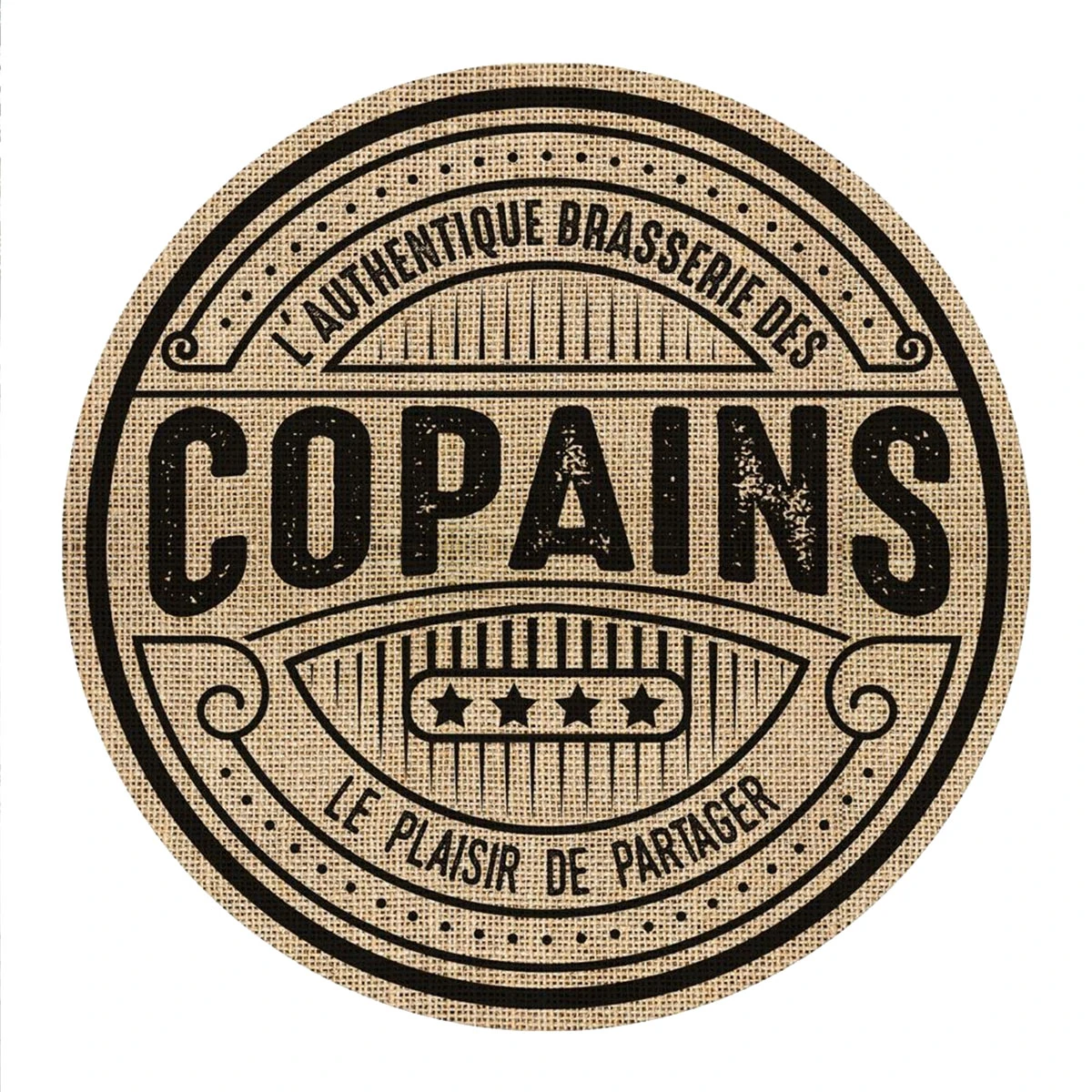 Set De Table Rond En Toile De Jute - L'authentique Brasserie – Image 2