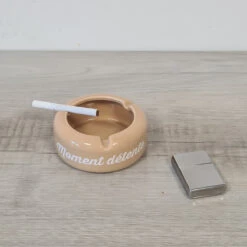 Cendrier En Céramique Beige - Moment Détente