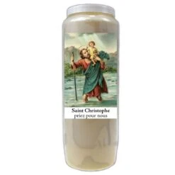 Bougie De Neuvaine à Saint Christophe - Protège Les Voyageurs