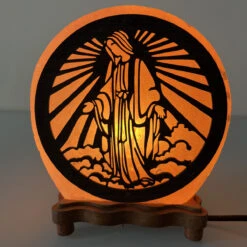 Lampe En Cristal De Sel De L´Himalaya - Vierge Miraculeuse