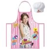 Tablier Enfant Soy Luna Disney Et Toque Taille 3 - 8 Ans