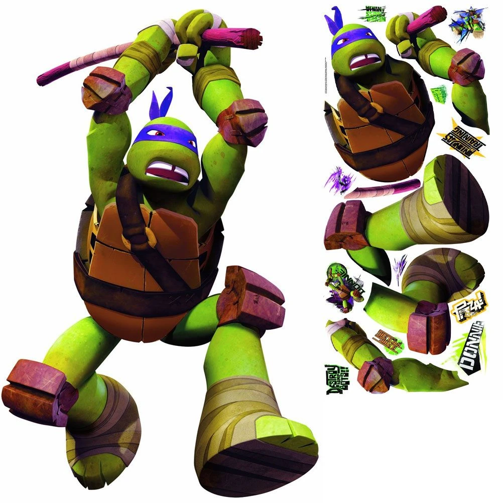 Sticker Mural Géant Repositionnable Tortues Ninja - Donatello