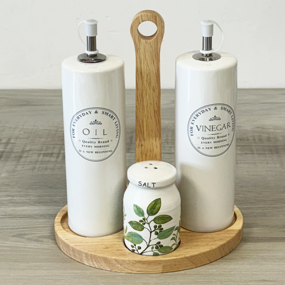 Petit Plateau De Rangement En Bois Pour Condiments