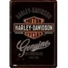 Carte Postale Plaque Métal Harley Davidson Genuine