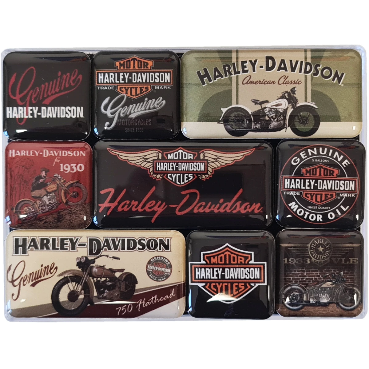 Magnets Harley Davidson Vintage - 9 Petits Aimants émaillés – Image 2