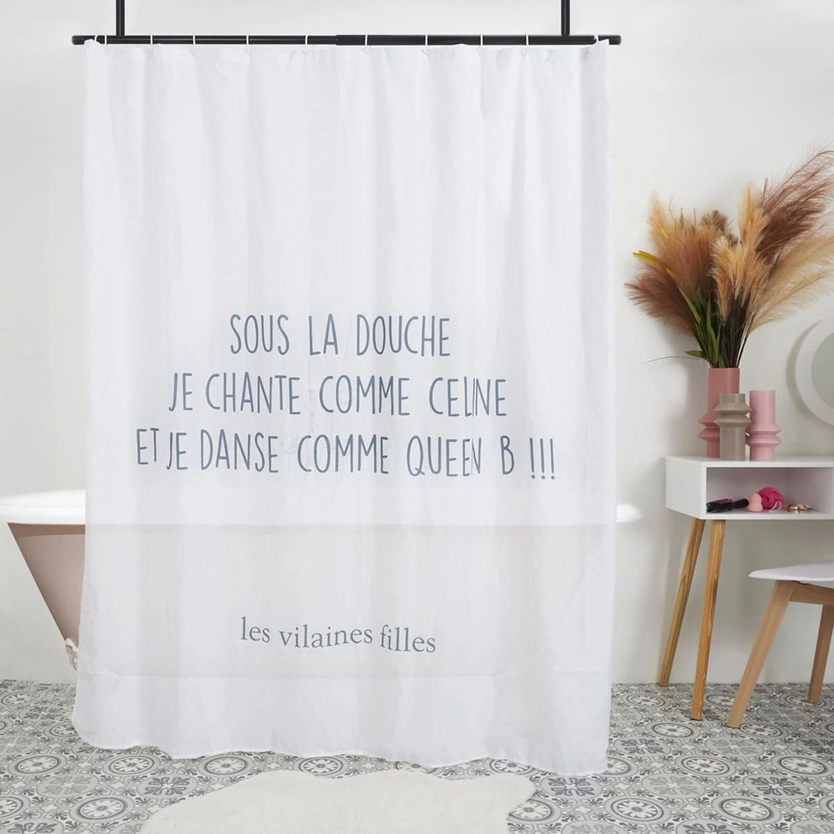 Rideau De Douche Les Vilaines Filles - Je Chante Comme... – Image 2