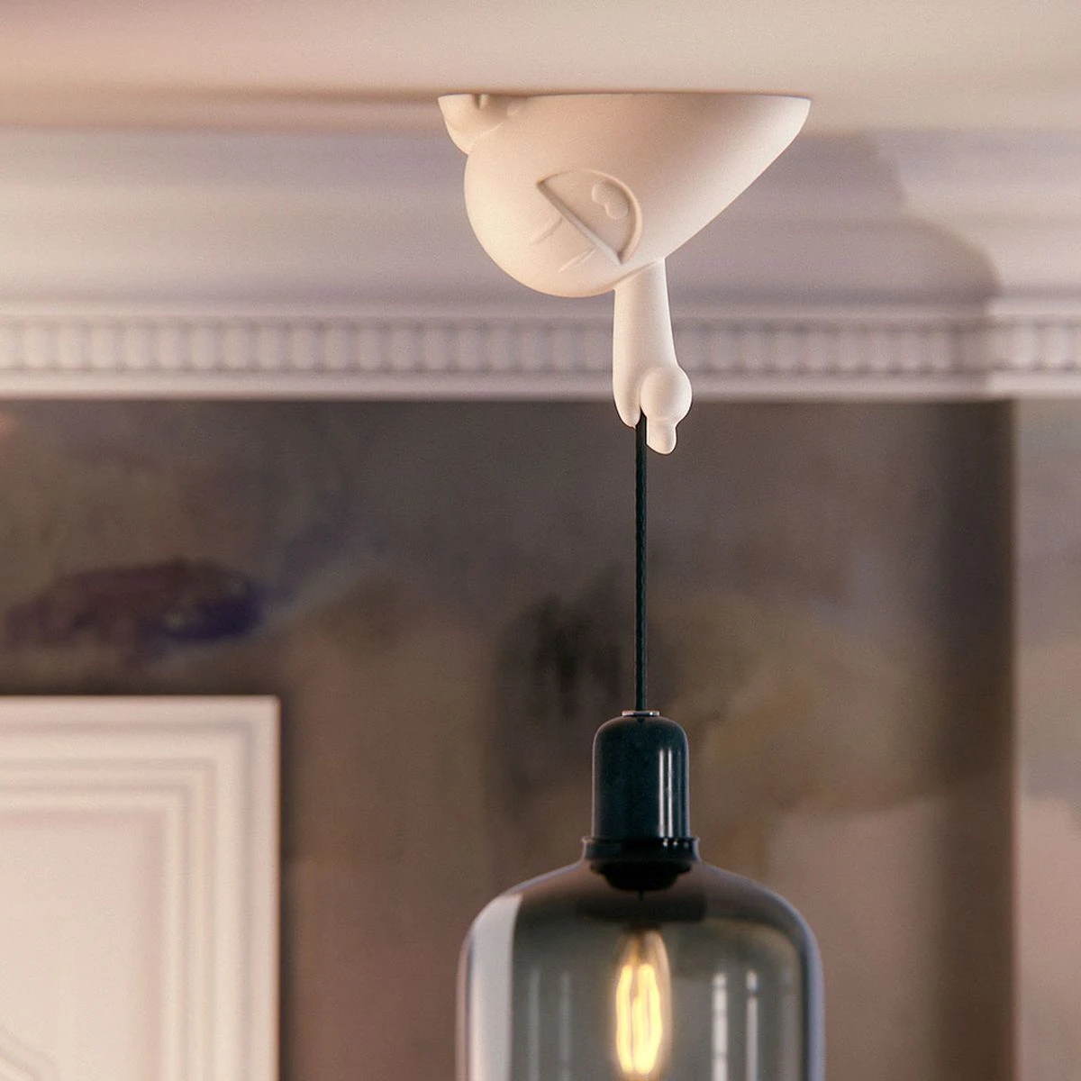 Cache Câble Pour Lustre Happy Hermann Tassen Blanc