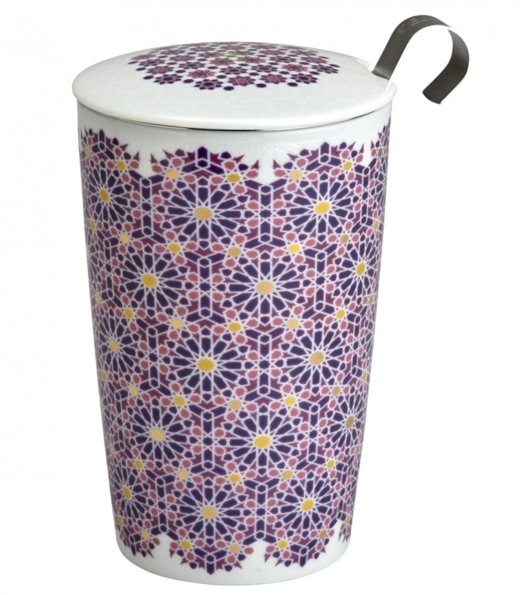 Tisanière Andalusia Berry En Porcelaine Avec Infuseur Métal – Image 3
