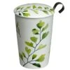 Tisanière Ginkgo En Porcelaine Avec Infuseur Métal