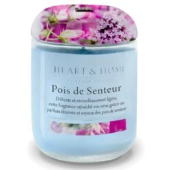 Grande Bougie Heart And Home 70 Heures - Pois De Senteur