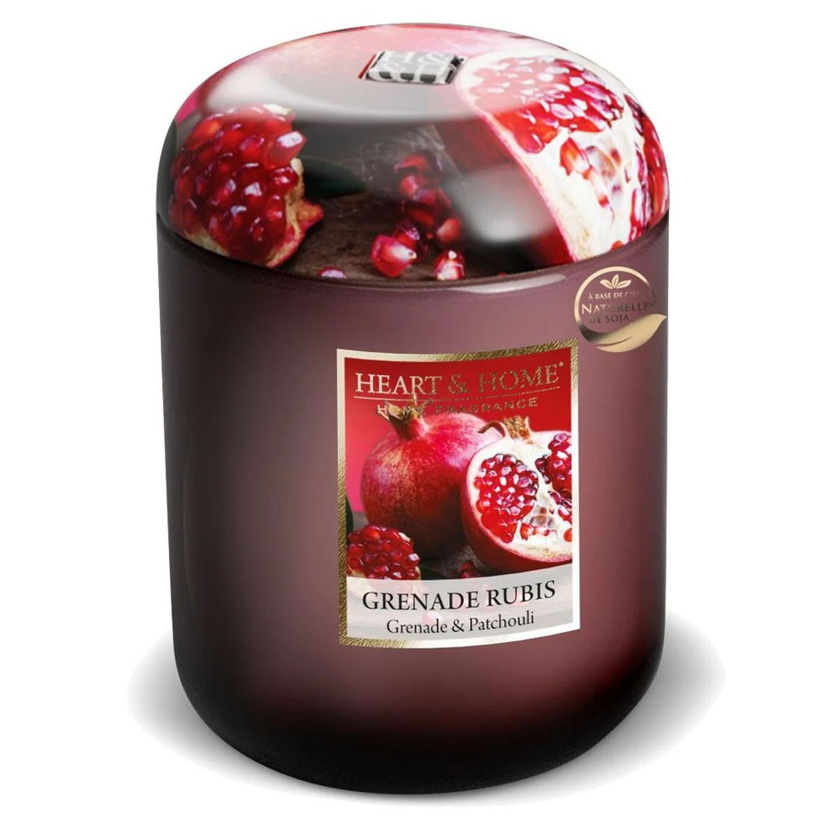Bougie Heart And Home 30 Heures - Grenade Rubis