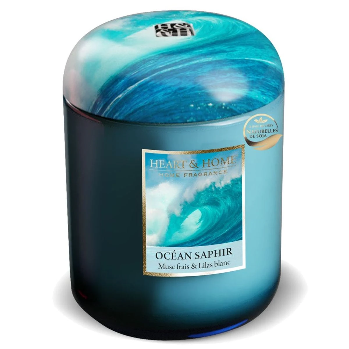 Grande Bougie Heart And Home 70 Heures - Océan Saphir