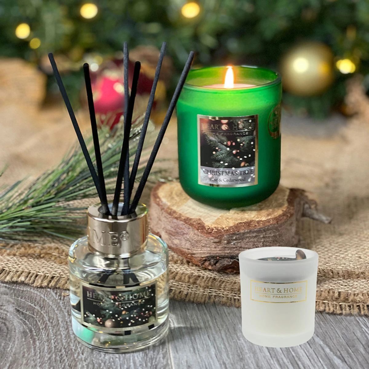 Bougie Votive Heart And Home 15 Heures - Sapin De Noël