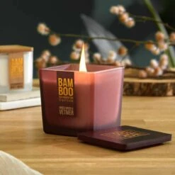 Grande Bougie Heart And Home Bambou Bois D'Ambre Et Vétiver