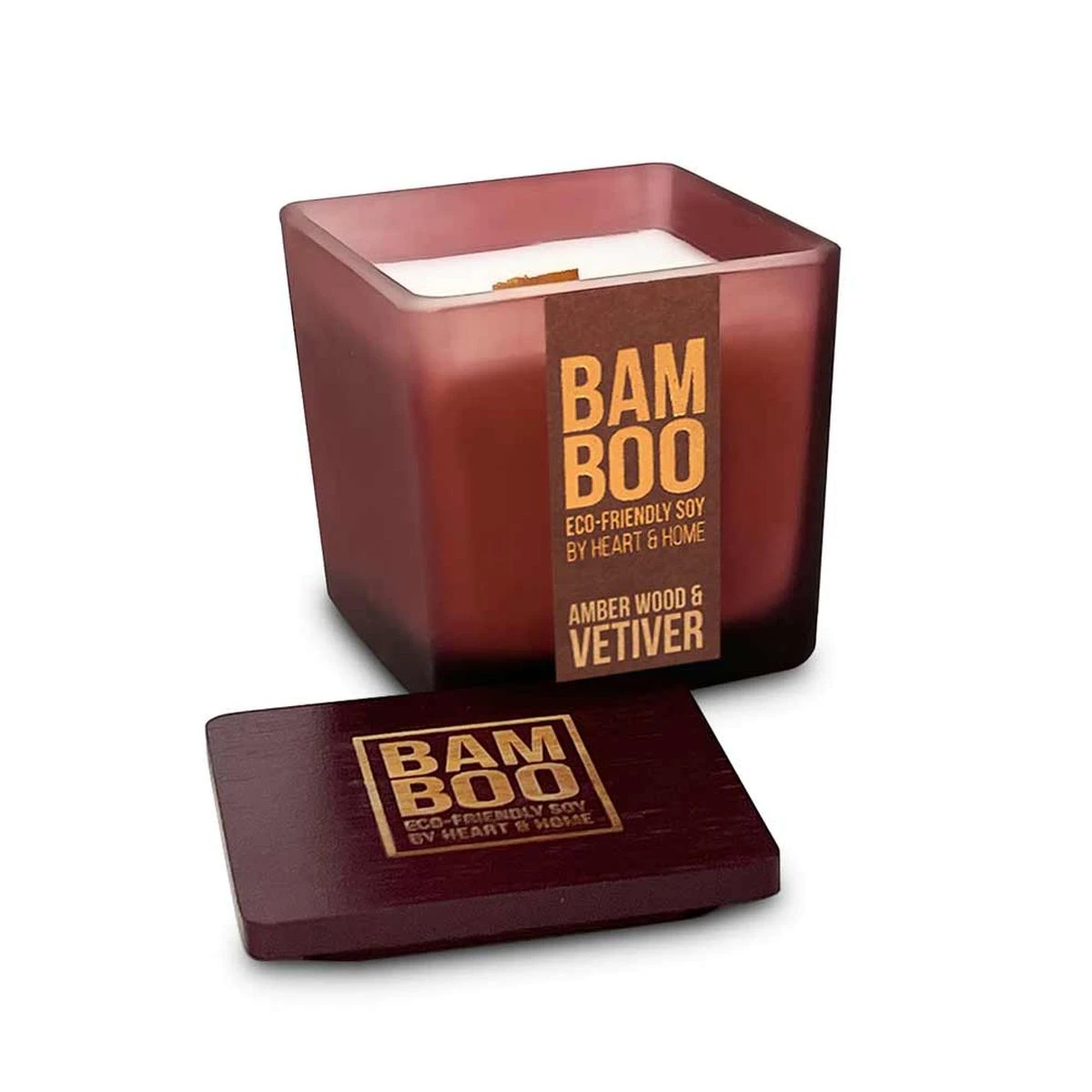 Bougie Heart And Home Bambou Bois D'Ambre Et Vétiver
