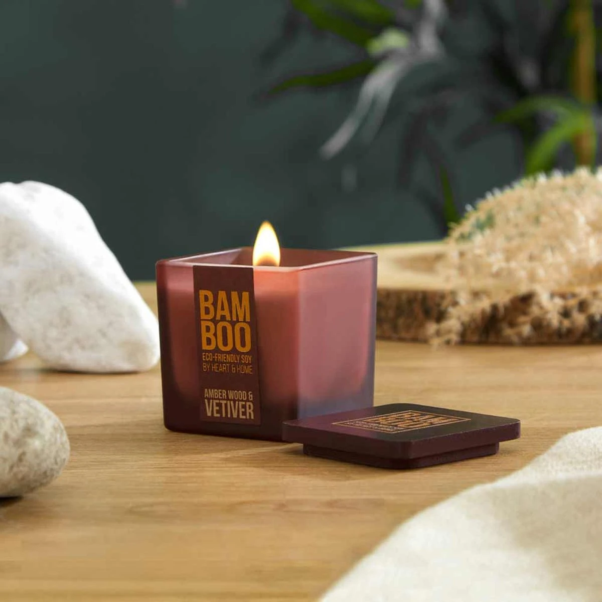 Bougie Heart And Home Bambou Bois D'Ambre Et Vétiver – Image 2
