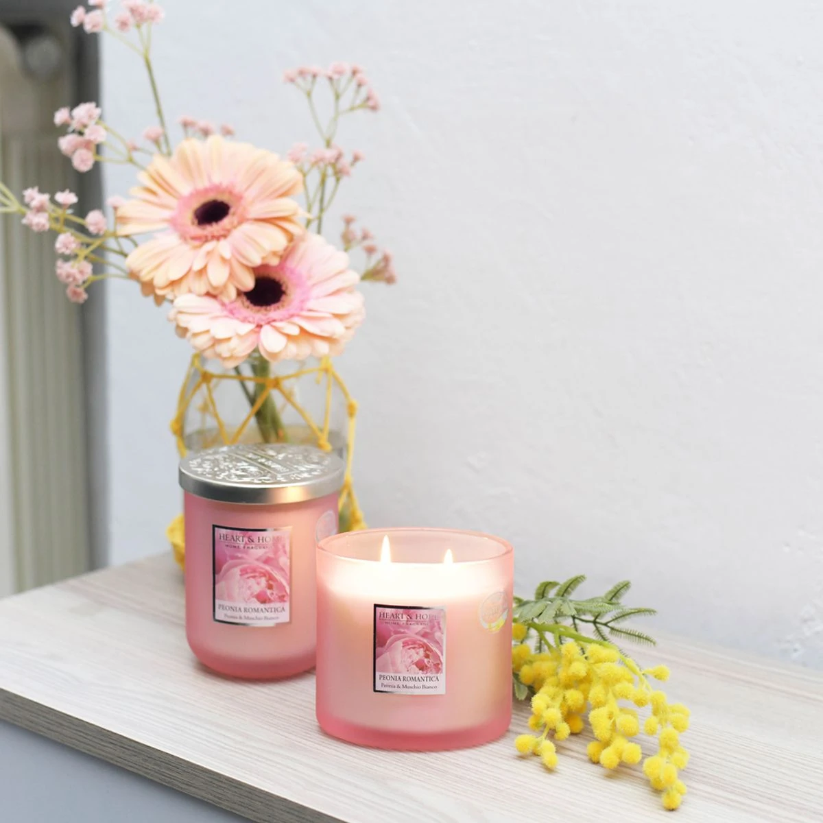 Grande Bougie Heart And Home 70 Heures - Amour