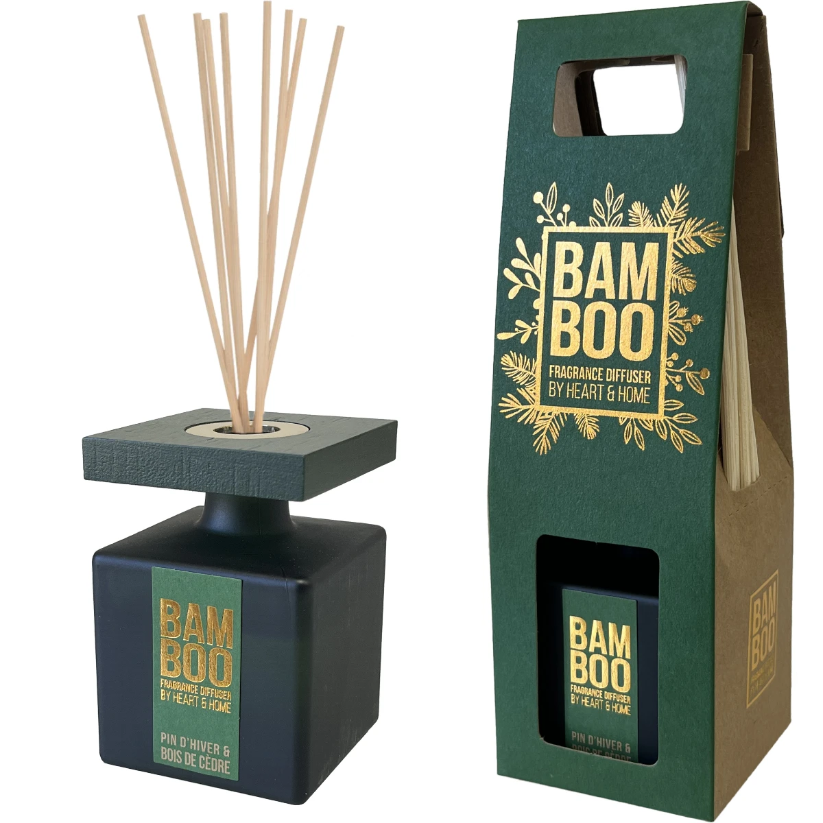 Diffuseur Bâtons Heart And Home Pin D'hiver Et Bois De Cèdre