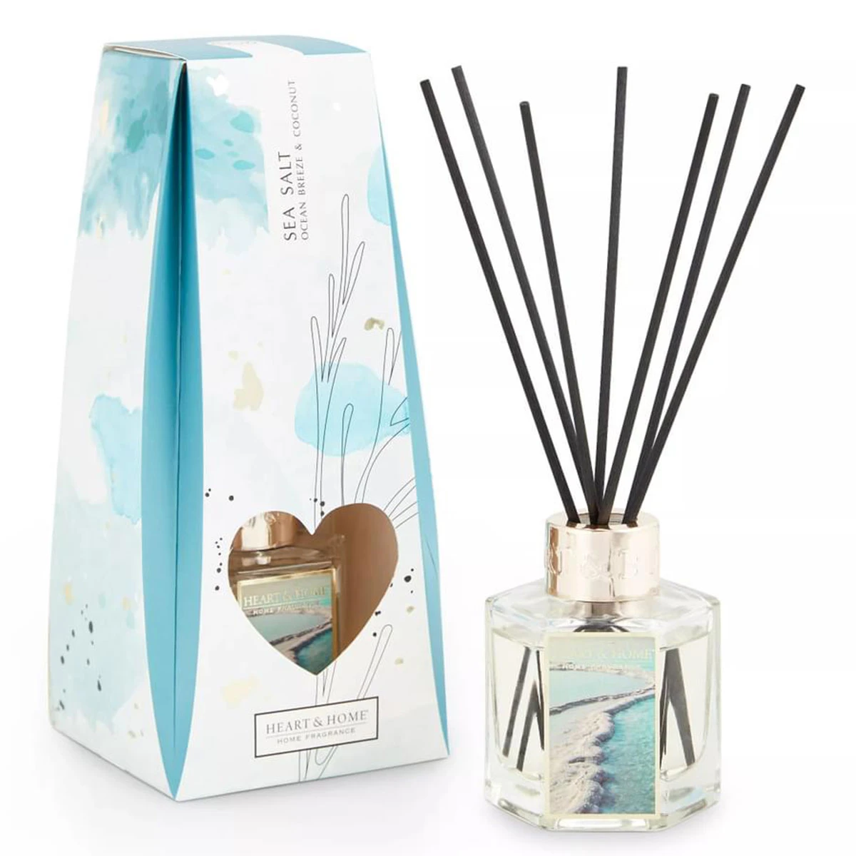 Diffuseur à Bâtons Heart And Home - Brise Marine Et Coco