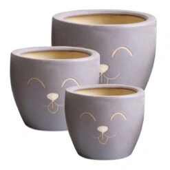 Cache Pot Petsy En Terre Cuite 18 Cm - Taupe