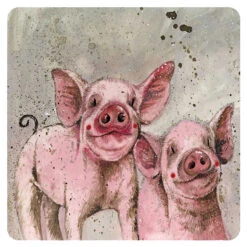 Dessous De Verre Cochons Pinky Et Perky Par Alex Clark