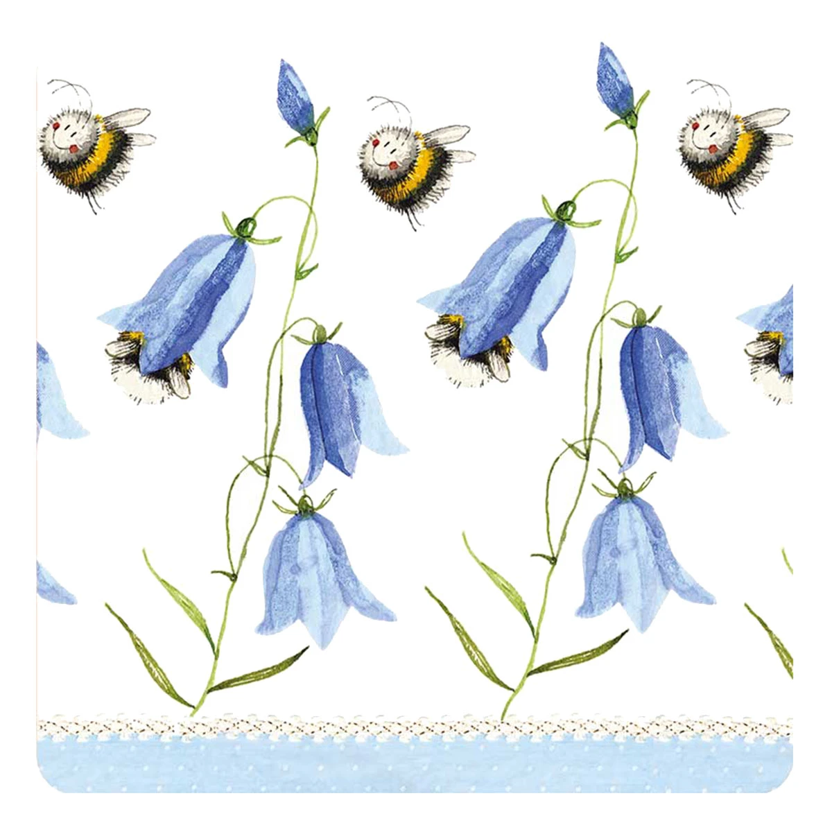 Dessous De Verre Abeilles Et Campanules Par Alex Clark