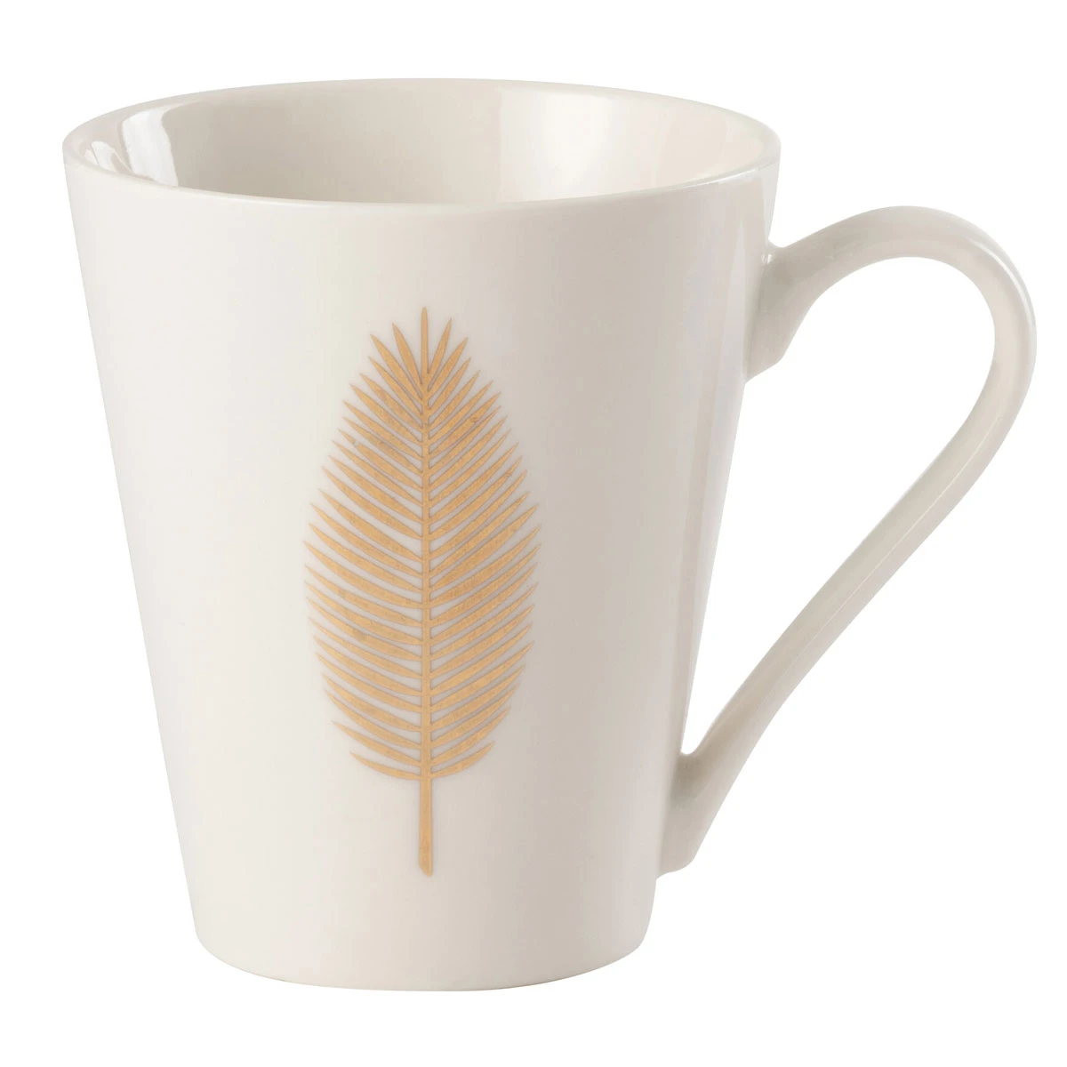 Set De 2 Mugs Plumes En Porcelaine Blanche