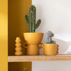 Cache-pot Zénia En Céramique Ocre Jaune 16 Cm