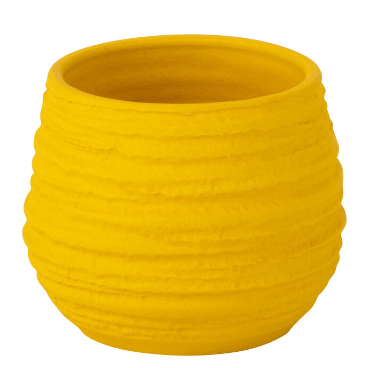 Cache Pot Jaune En Céramique Fiesta 14 Cm – Image 2