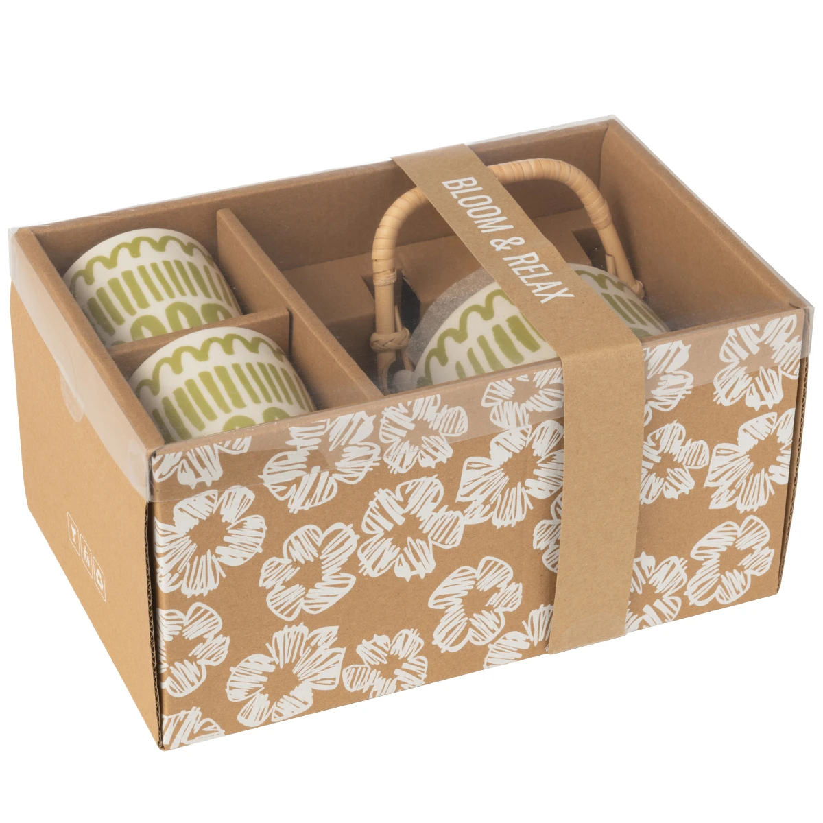 Set Duo Pour Le Thé - Rayures Vertes