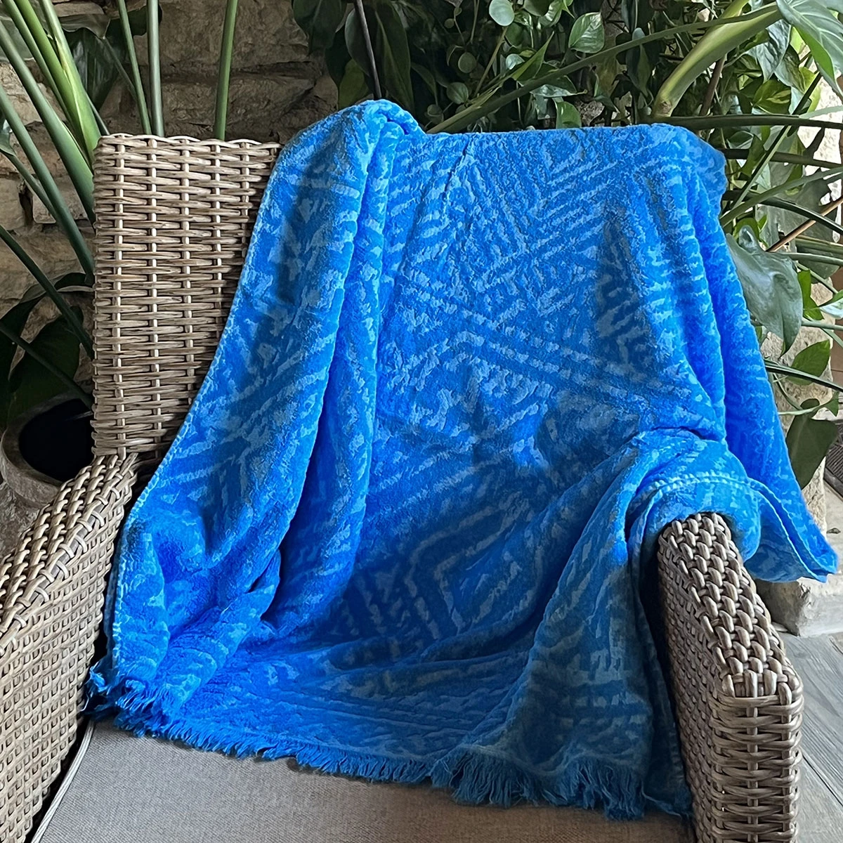 Serviette De Plage Turquoise 90 X 160 Cm