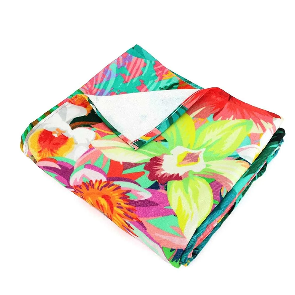 Serviette De Plage Flowers - 100 X 180 Cm – Image 2