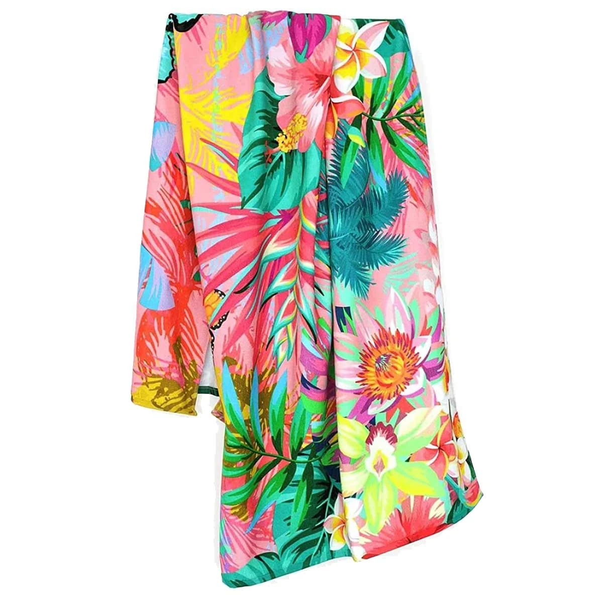 Serviette De Plage Flowers - 100 X 180 Cm