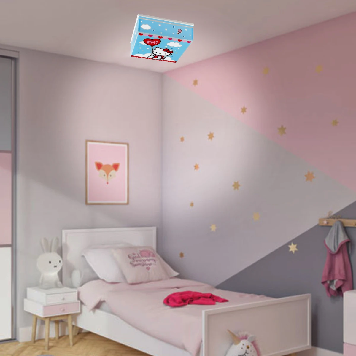Plafonnier Hello Kitty Sanrio - Luminaire Pour Chambre D'enfa