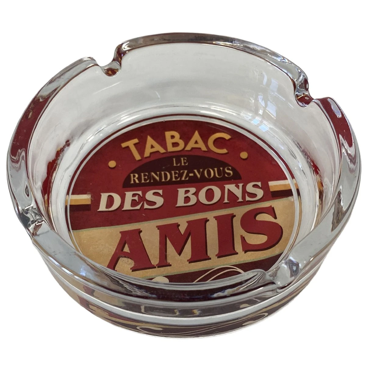 Cendrier Rond En Verre Rétro - Le Rendez-vous Des Bons Amis – Image 2