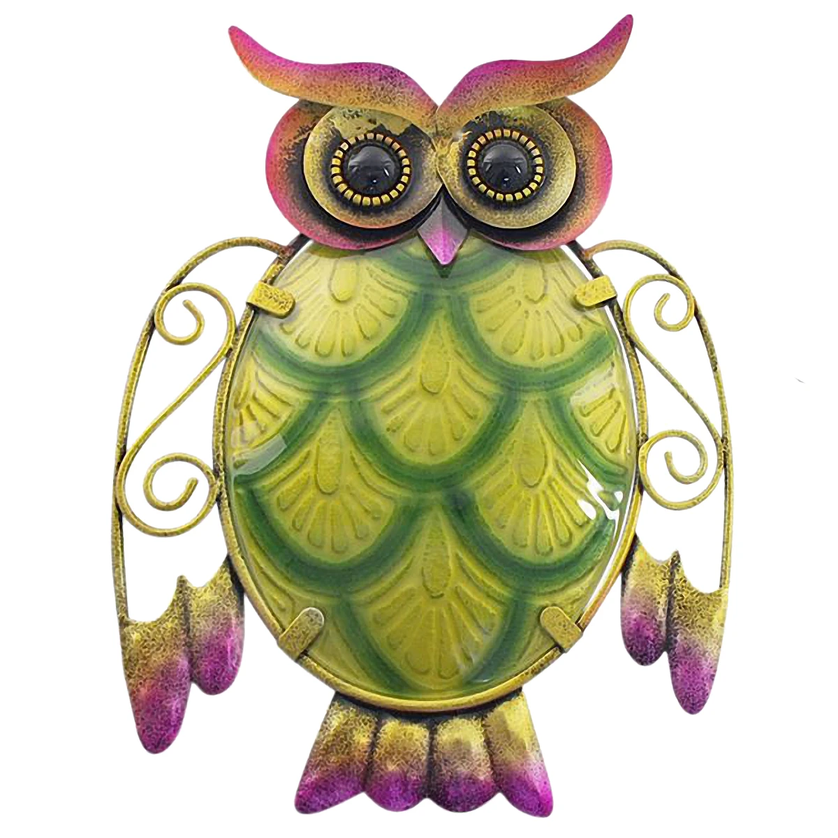 Décoration Murale Hibou En Métal Et Verre 20 Cm – Image 2
