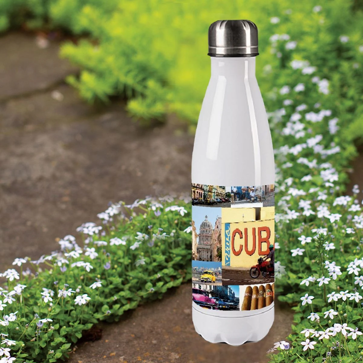 Gourde Isotherme En Inox Sublimée Evasion Cuba - 500 Ml