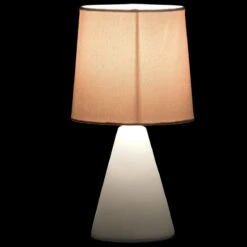 Lampe à Poser Écru En Grès - 25 Cm