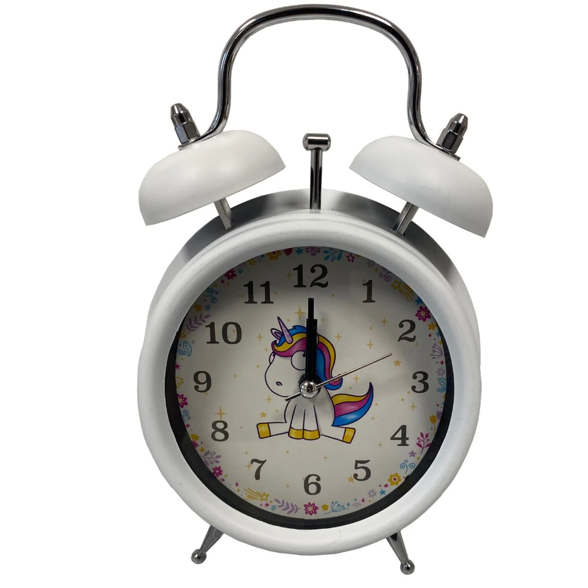 Petit Réveil Blanc - Licorne Assise