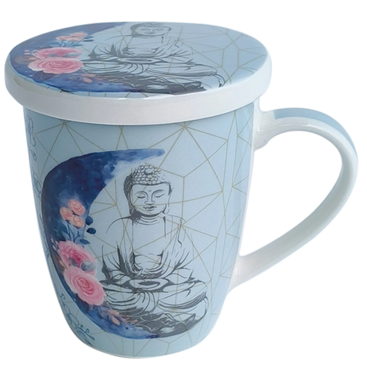 Tisanière Avec Infuseur Métal Bouddha - Bleu – Image 2