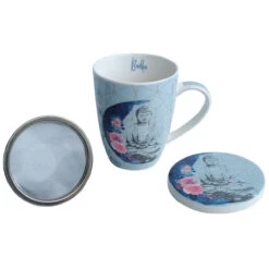 Tisanière Avec Infuseur Métal Bouddha - Bleu