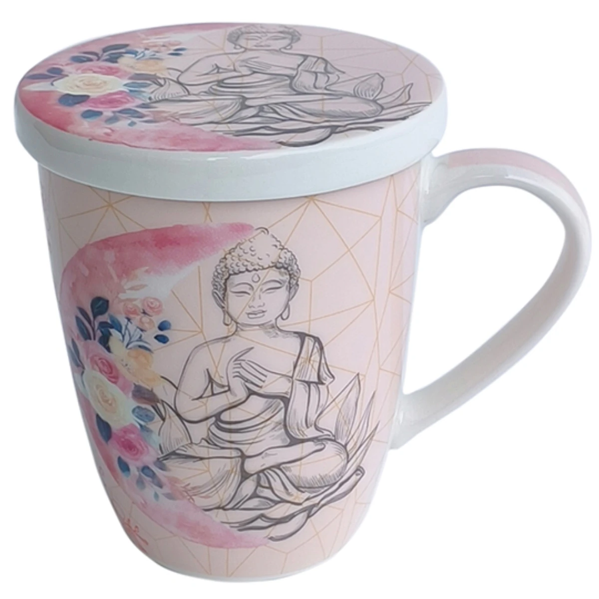 Tisanière Avec Infuseur Métal Bouddha - Rose – Image 2