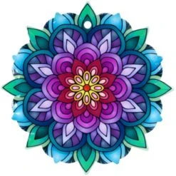 Dessous De Plat En Céramique - Fleur Mandala